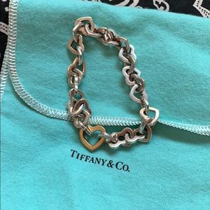 Tiffany and co. Silver with 18kt heart bracelet